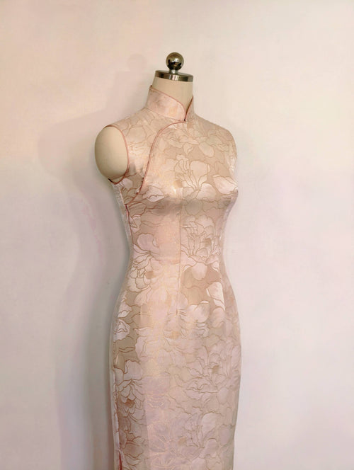 Qipao  « Pierre de Ronsard », esprit Hongkongais des années 60