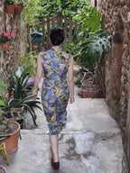 Qipao « Avril Méditerranné », esprit hongkongais des années 60