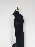 Qipao « Noir et blanc » , esprit hongkongais des années 60
